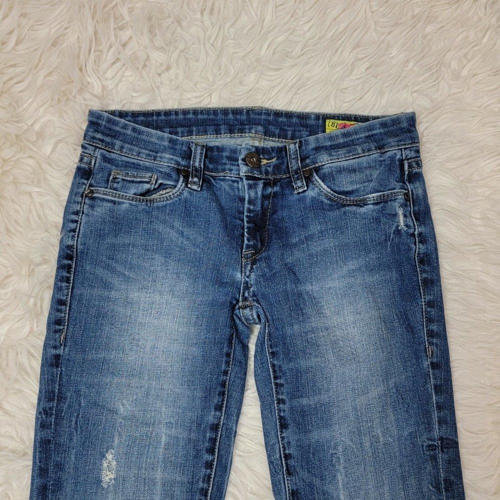 Blank Denim Women's Size 25 Straight Leg Jeans Distressed Stone Wash Stretch D - Picture 6 of 10